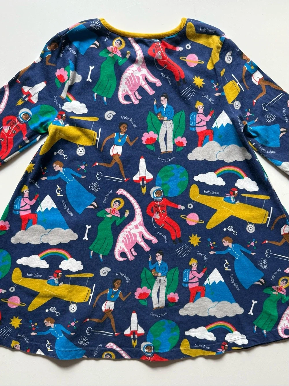 Mini Boden Girls When I Grow Up Print Tunic in Starboard Blue - Size 8-9Y